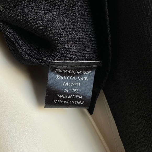 Nordstrom 360 Sweater Mock Neck Cold Shoulder Sleeve Rib Knit Italian Yarn - Picture 7 of 8